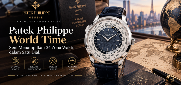 Patek Philippe World Time Seni Menampilkan 24 Zona Waktu dalam Satu Dial