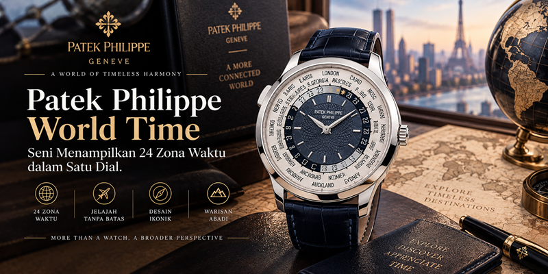 Patek Philippe World Time Seni Menampilkan 24 Zona Waktu dalam Satu Dial