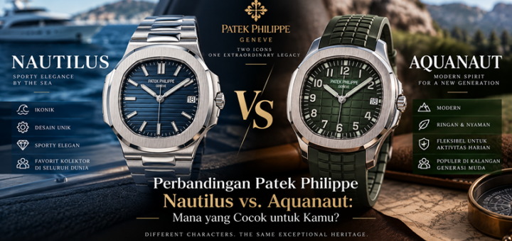 Perbandingan Patek Philippe Nautilus vs. Aquanaut Mana yang Cocok untuk Kamu
