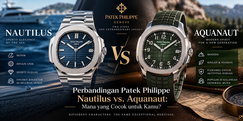 Perbandingan Patek Philippe Nautilus vs. Aquanaut Mana yang Cocok untuk Kamu